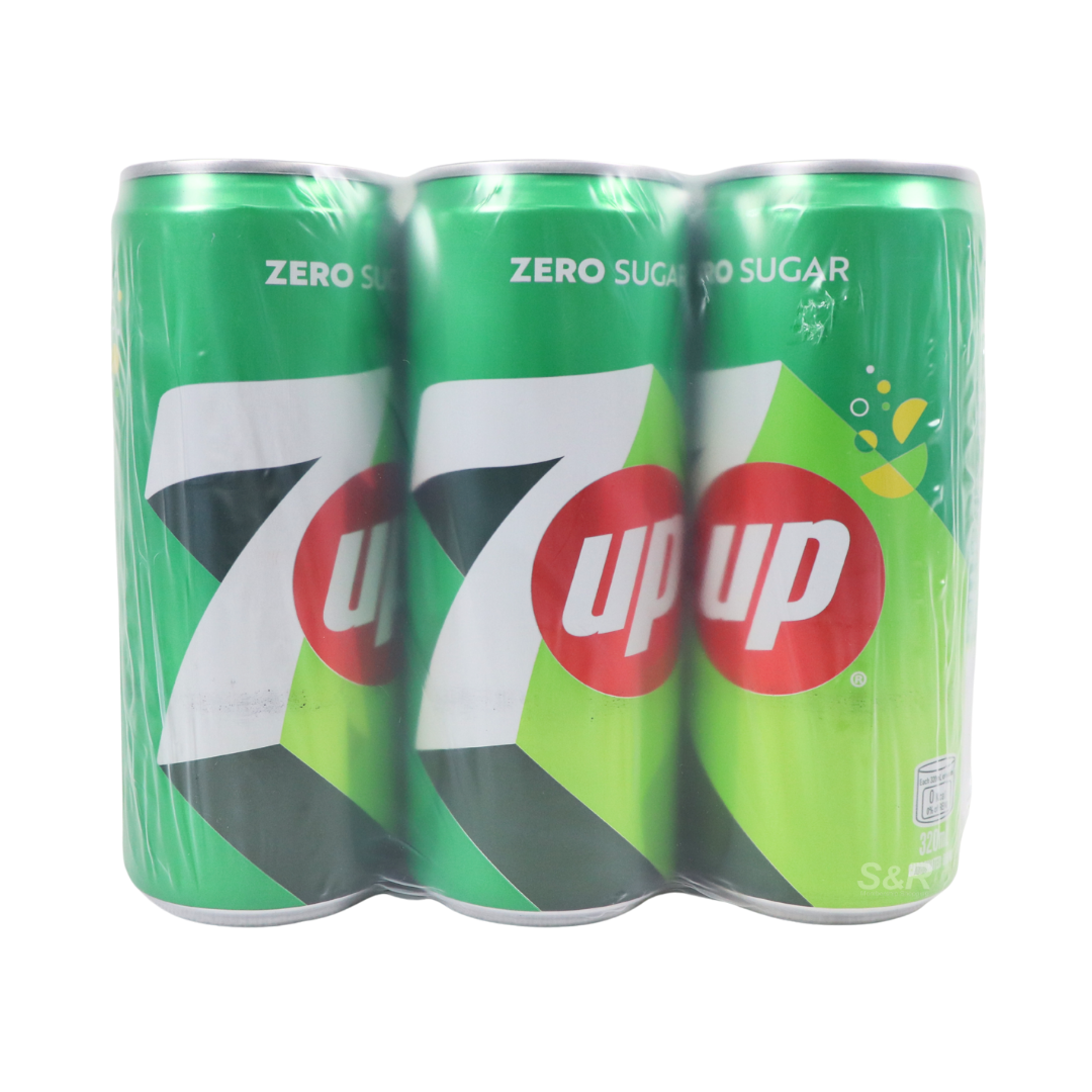 7Up Zero Sugar 320mL x 6 cans
